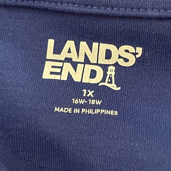 Lands' End knit blue t-shirt tee shirt women's 16 - 18 1x bright blue cotton bln - Picture 7 of 16
